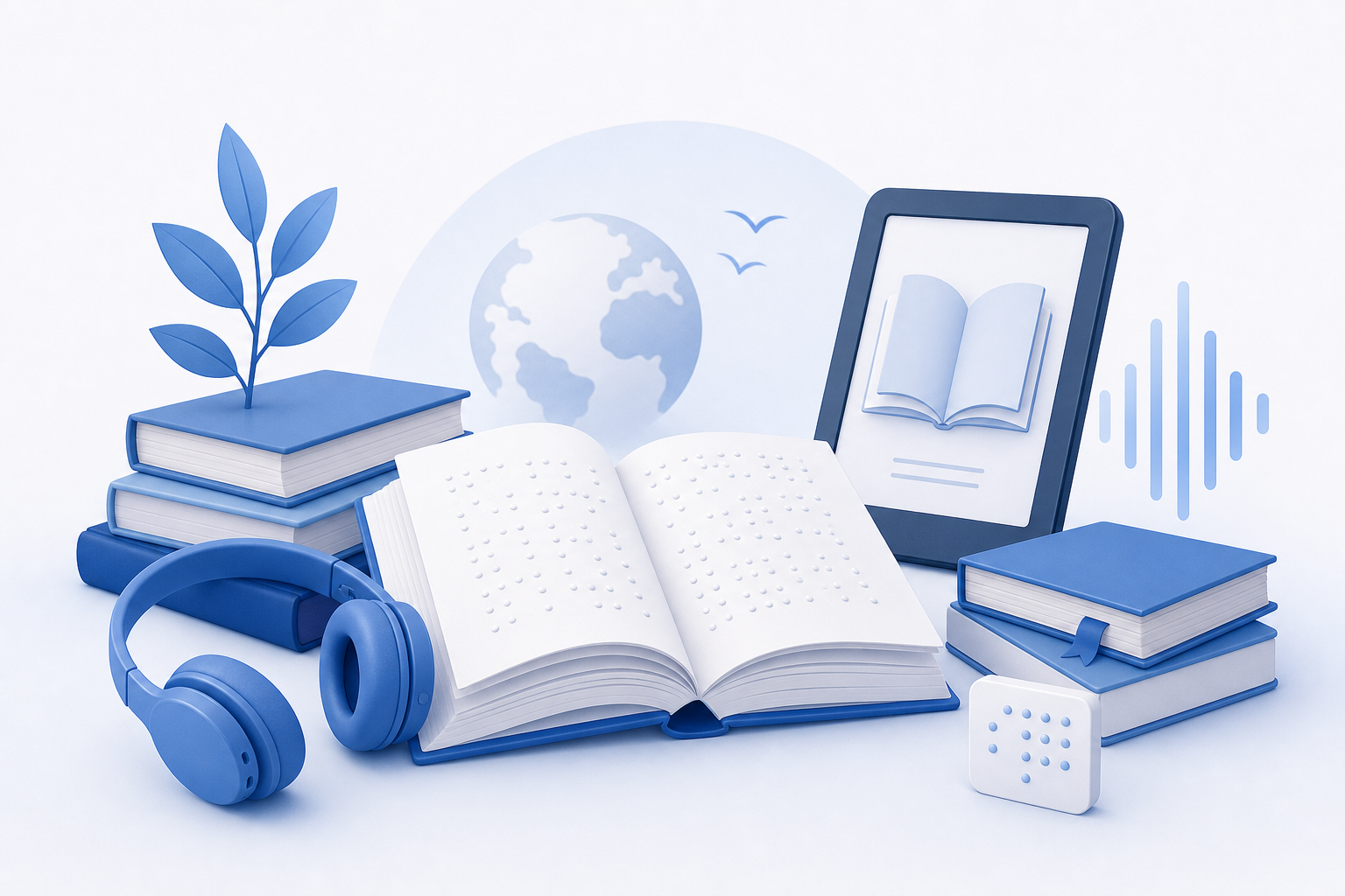 Descripción de imagen: ilustración generada para el artículo Día Internacional Del Libro en AliBlueBox.
