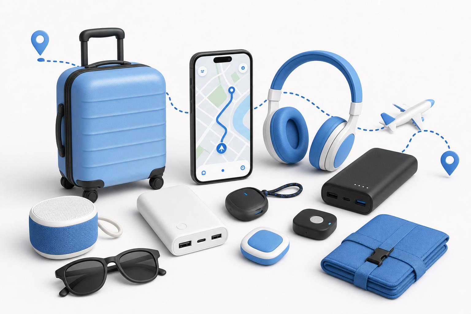 Descripción de imagen: ilustración generada para el artículo Mis Gadget Favoritos Para Viajar en AliBlueBox.