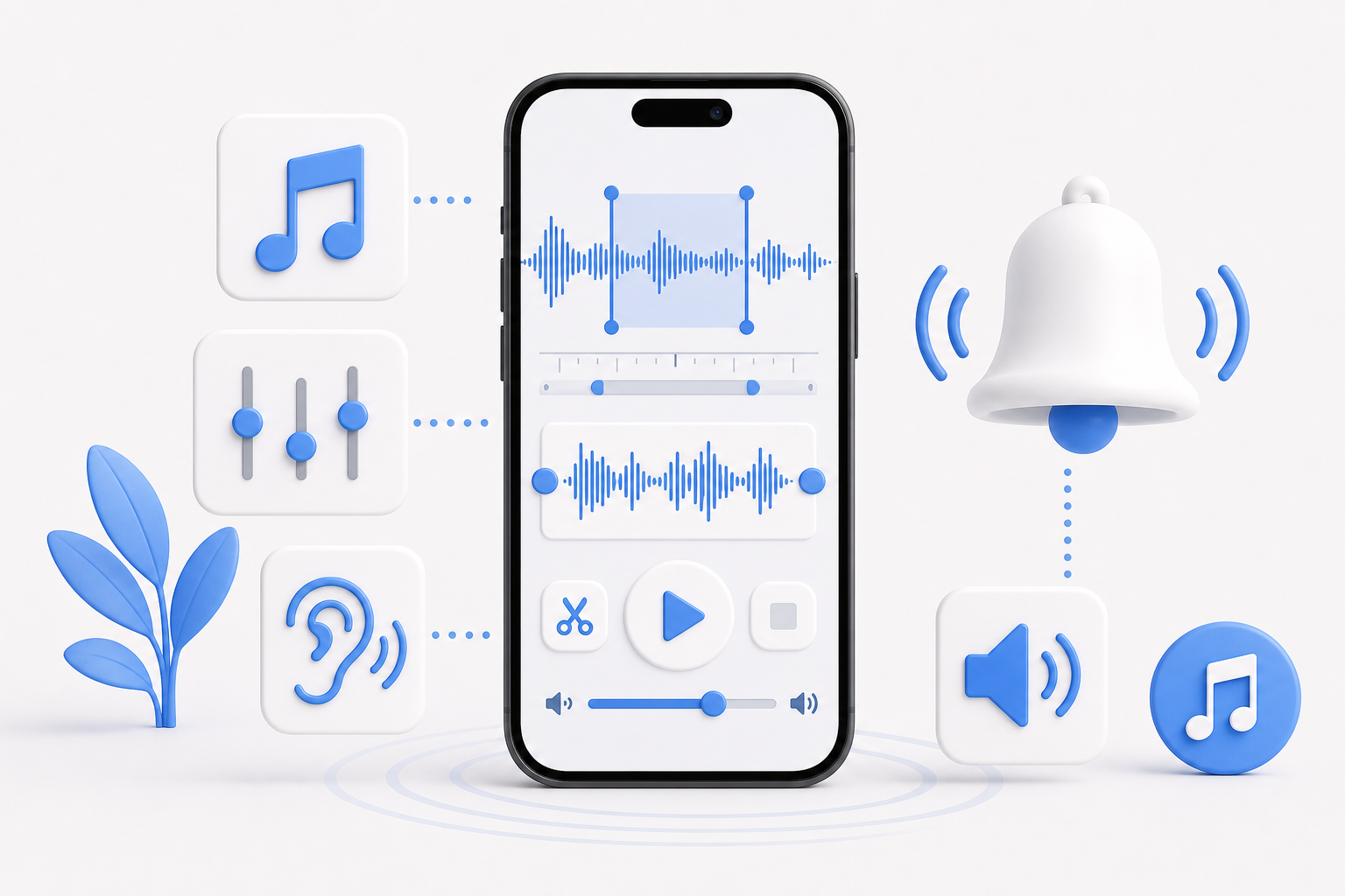 Descripción de imagen: ilustración generada para el artículo Vídeo Respuesta: Como Hacer Tonos De Llamada Para El iPhone A Ciegas (Ringtones) en AliBlueBox.