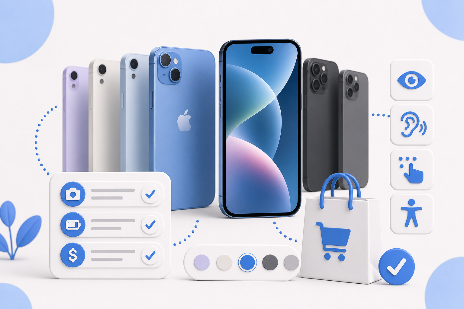 Descripción de imagen: ilustración generada para el artículo Cómo Comprar Un iPhone 14 en AliBlueBox.