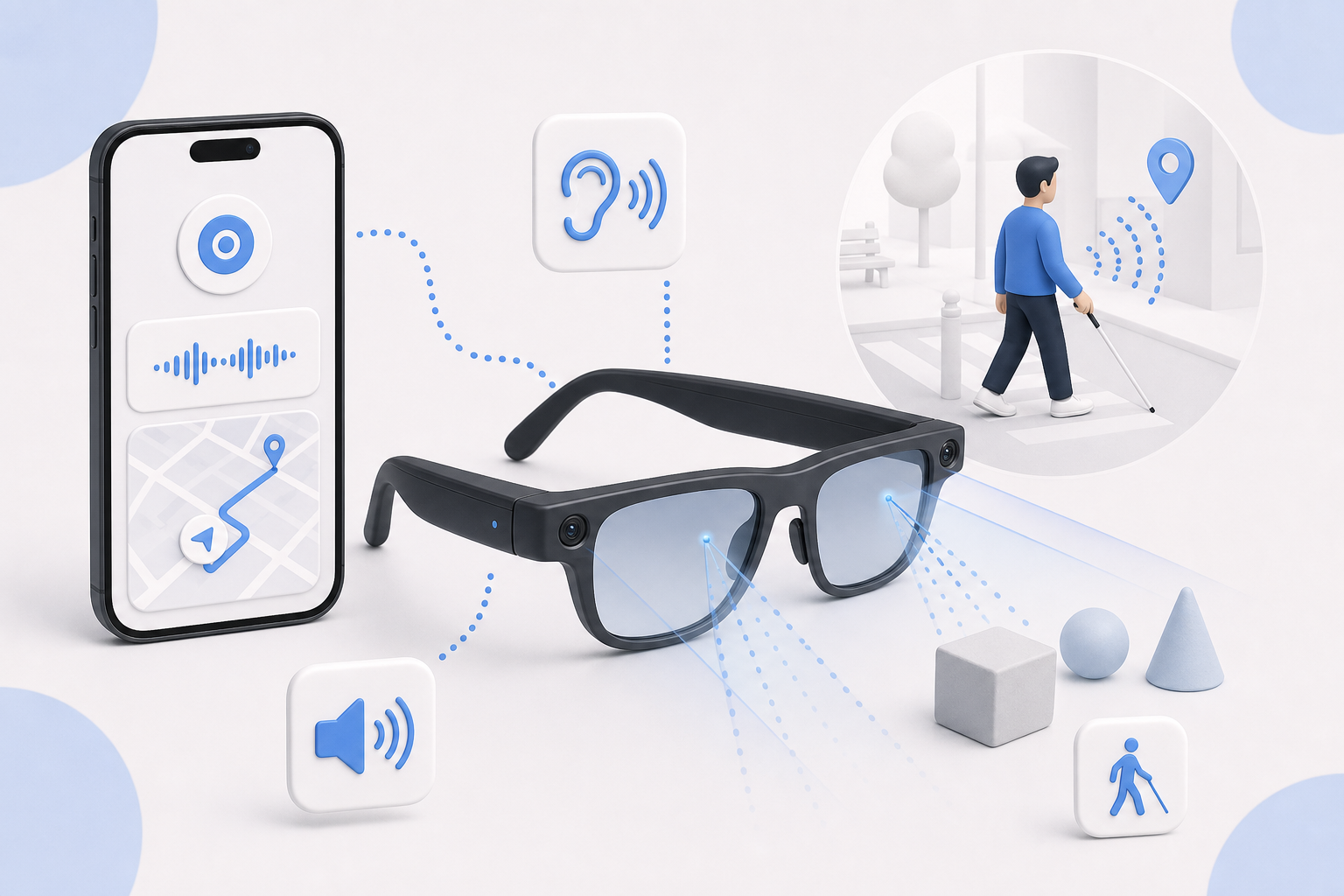 Descripción de imagen: ilustración generada para el artículo Explorando Las Funcionalidades De Las Gafas Eyesynth en AliBlueBox.