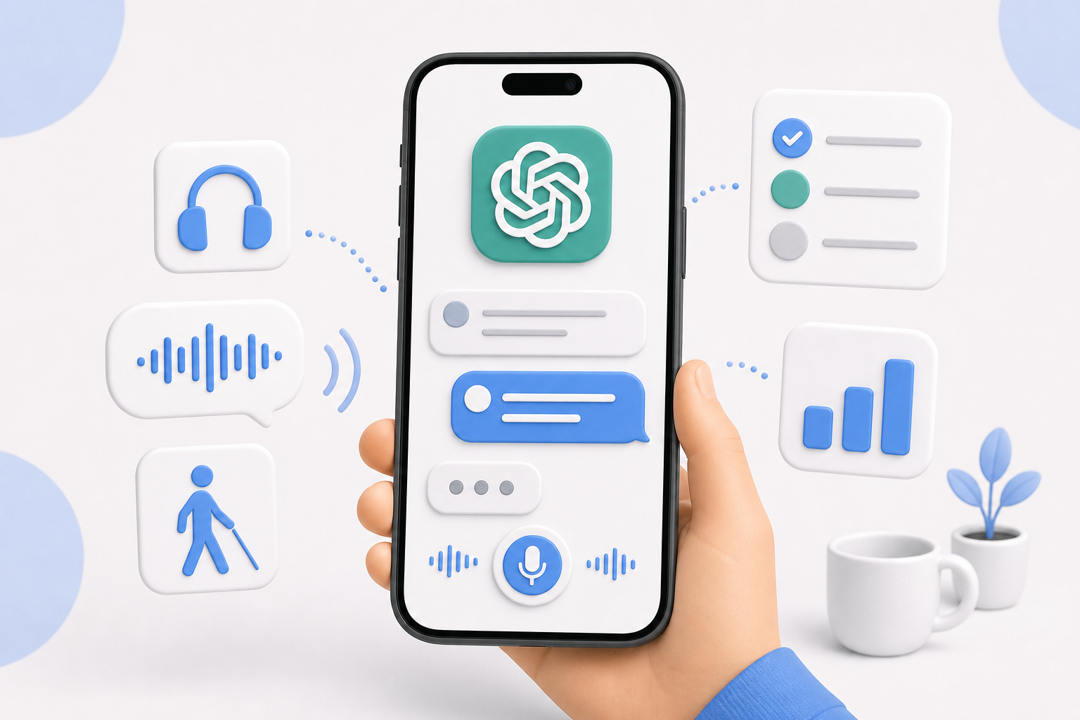 Descripción de imagen: ilustración generada para el artículo App Oficial de ChatGPT en AliBlueBox.