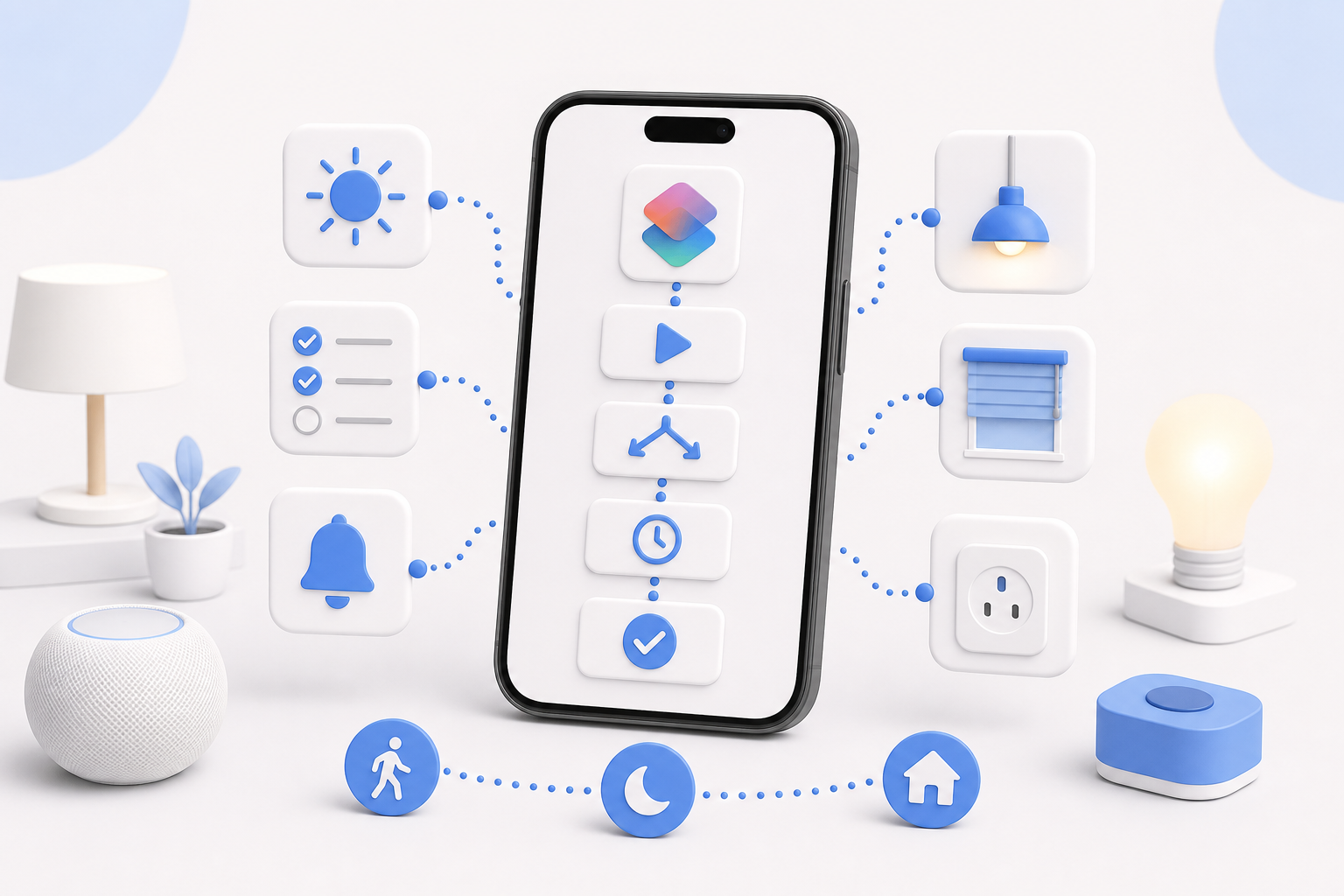 Descripción de imagen: ilustración generada para el artículo Automatiza Tu Vida Con Tu iPhone En Solo Unos Pasos en AliBlueBox.